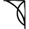 Ekena Millwork Miller Wrought Iron Bracket, (Single center brace), Powder Coated Black 1 1/2"W x 5 1/2"D x 8"H BKTM01X05X08SMI - alternate 3